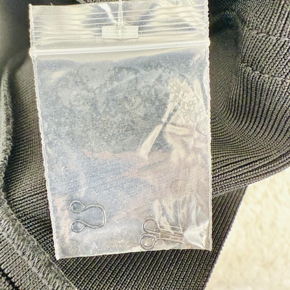 Haute Hippie Womens Black Bandage Dress Size XS Black Embellished Bodycon Glam - Picture 12 of 14